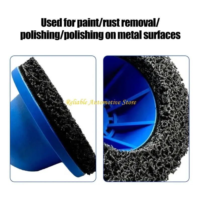 M68B Abrasive Cup Head Polishing Tool for Wheel Mounting Face Cleaning, Wheel Center Cleanup, Brake Mount Care, and Metal