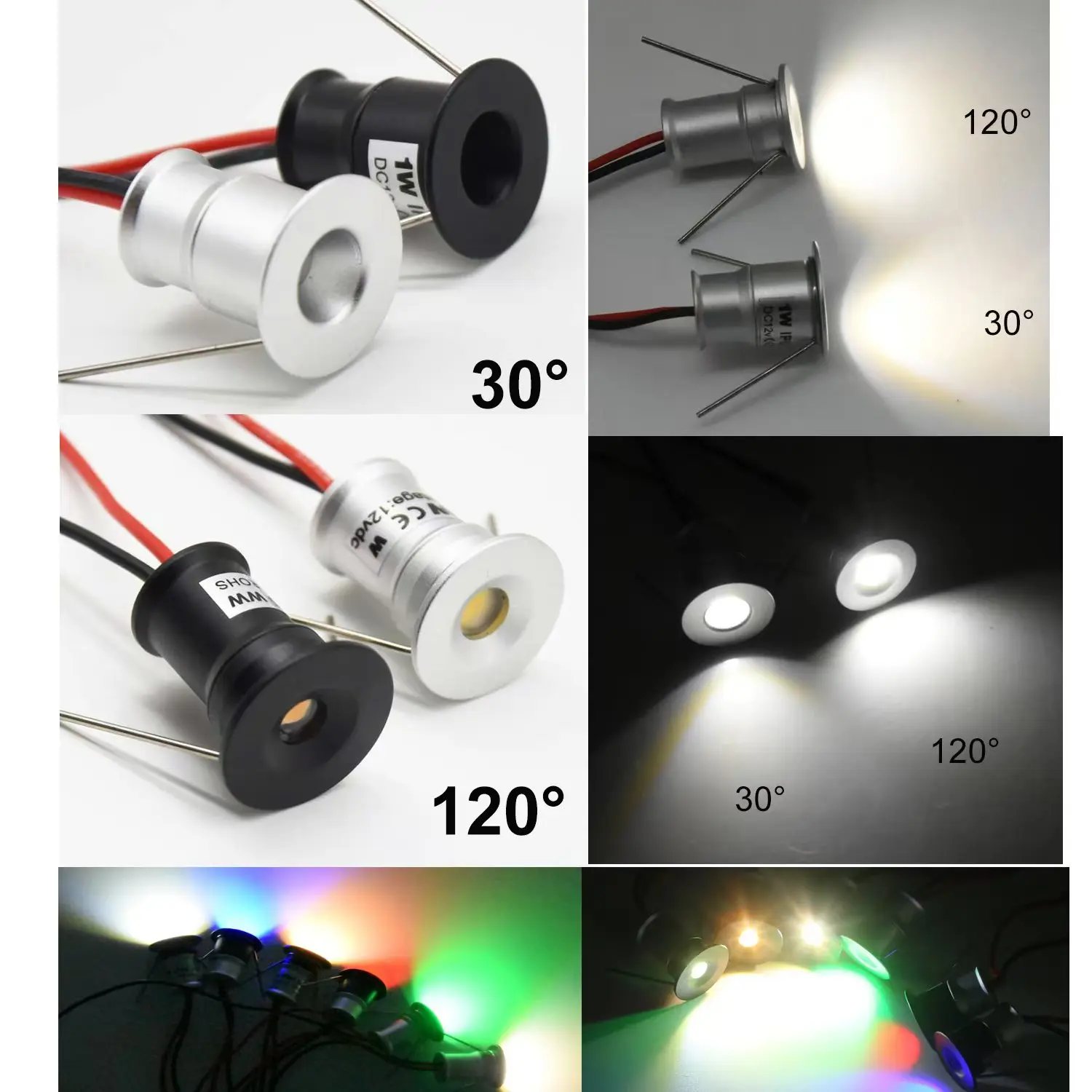 1 واط LED بقعة ضوء 12 فولت تيار مستمر راحة الإضاءة IP65 في الهواء الطلق مصباح الحديقة لخزانة درج الأضواء D15mm انقطاع المنزل المطبخ