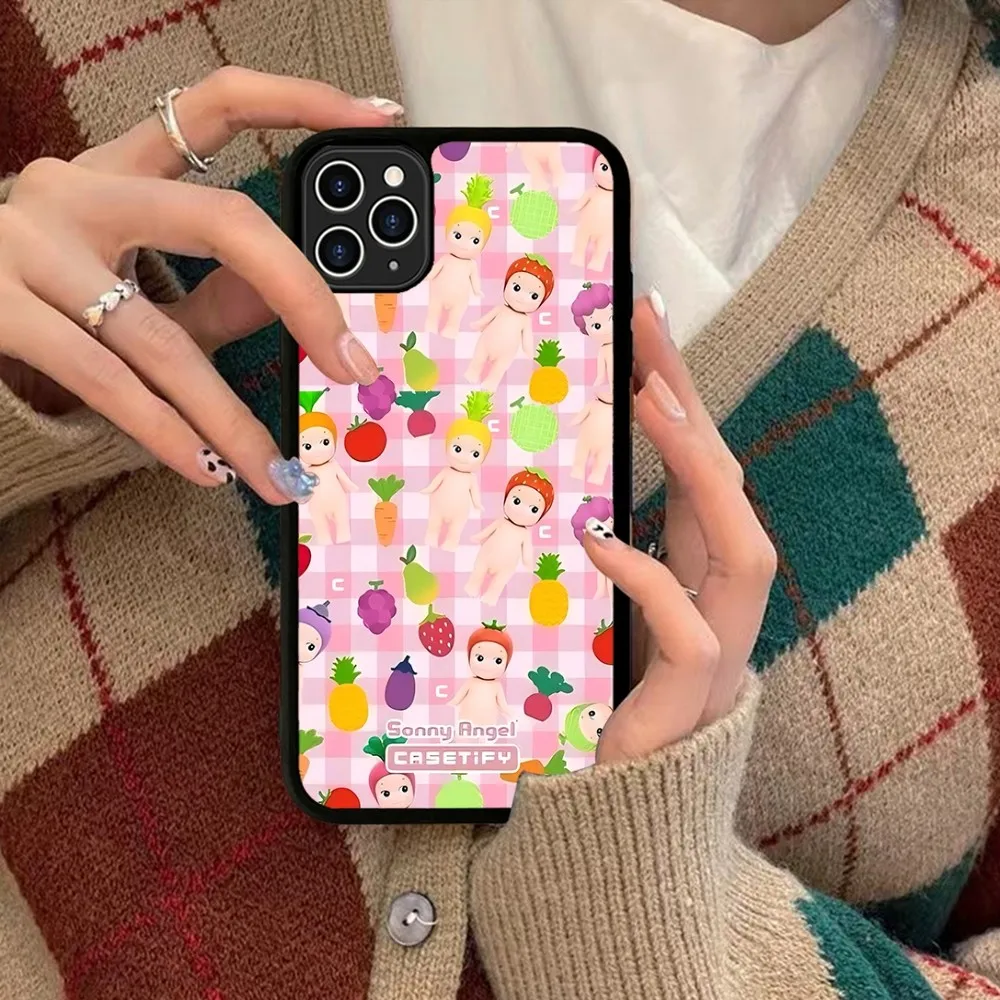 Cute Baby Sonny Angel Phone Case Silicone PC+TPU For For iPhone  11 12 13 14 15 16 Plus Pro Max Cover