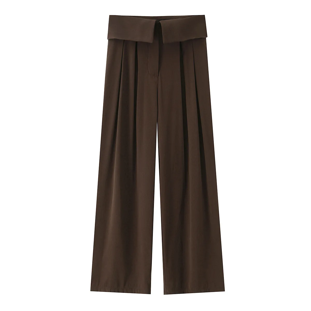 Fashionable High Waist Straight Leg Pants Women's Cross-Border Clothing Soft Processed Three Acetate Fiber 100% Summer 2026