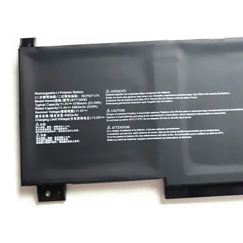 BTY-M492 Laptop Battery for MSI Pulse GL66 11UDK-255VN 11UEK-016AU 11UCK-200XPL GL76 Katana GF66 GF76 11UD 11UE 12UG