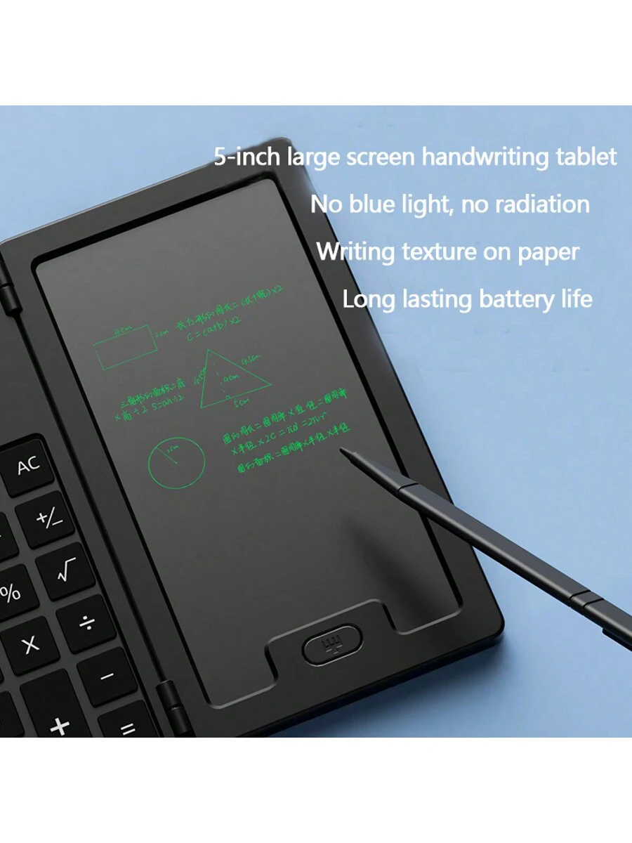 Kalkulator naukowy z 10-cyfrowym wyświetlaczem LCD, składany kalkulator biurowy i edukacyjny z tablicą do pisania ręcznego, kalkulator biurowy.