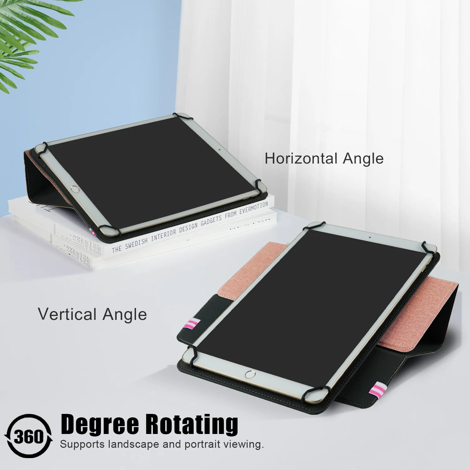 9インチから11インチの範囲に対応、ペンホルダーと回転サポート機能付き、iPadやタブレットに対応したユニバーサル保護ケース。