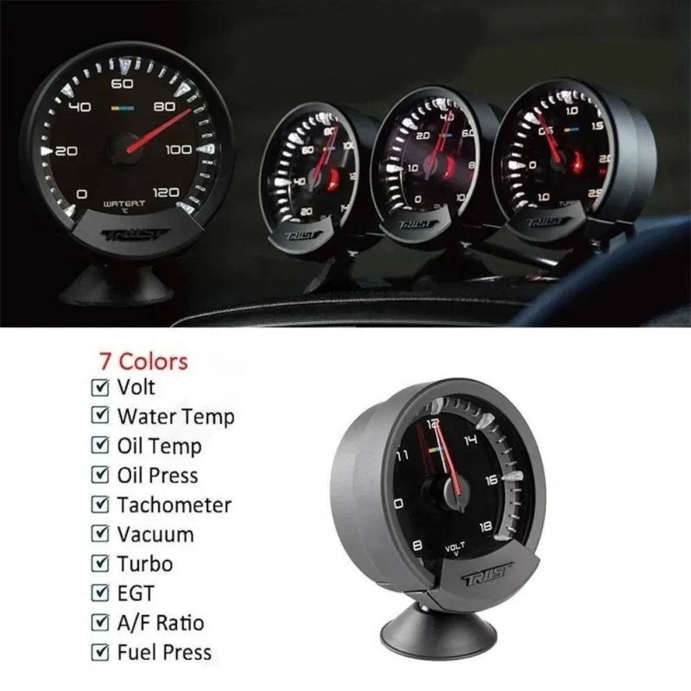 

GReddi Sirius Meter Series Trust 74 мм 7 цветов Автоматический датчик температуры масла Датчик температуры масла