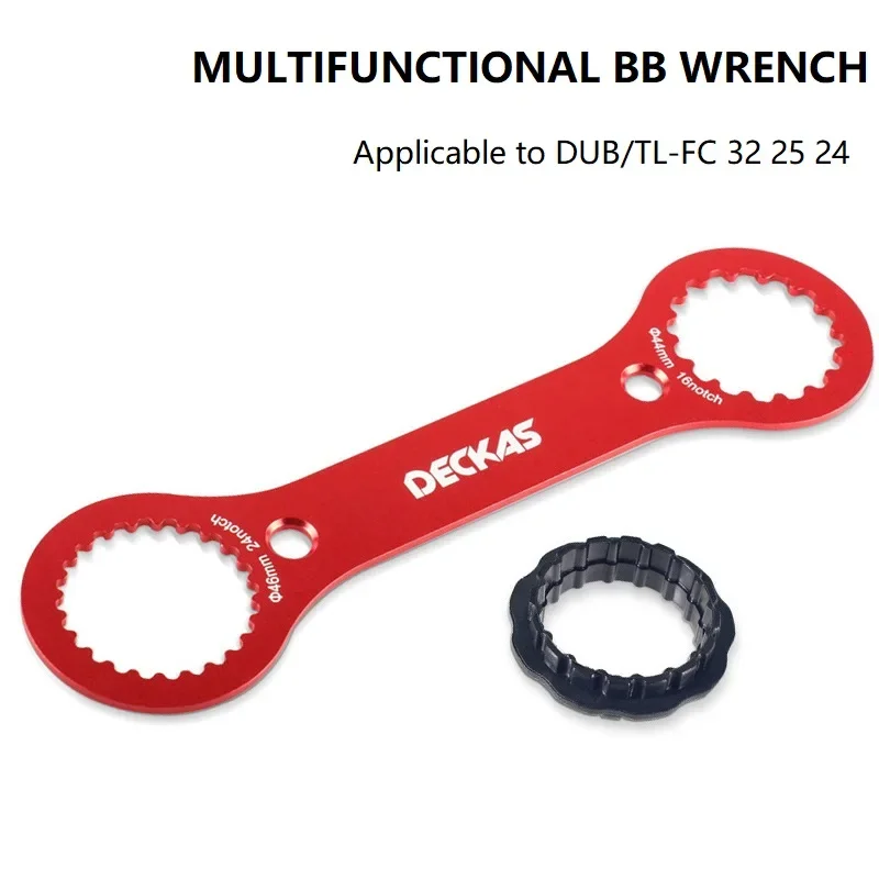 

Multifunctional BB Wrench Tool DW-018 249*64*3mm Red DUB/TL-FC32 Adaptor Of TL-FC25/TL-FC24 BB Bottom Bracket Repair Tool