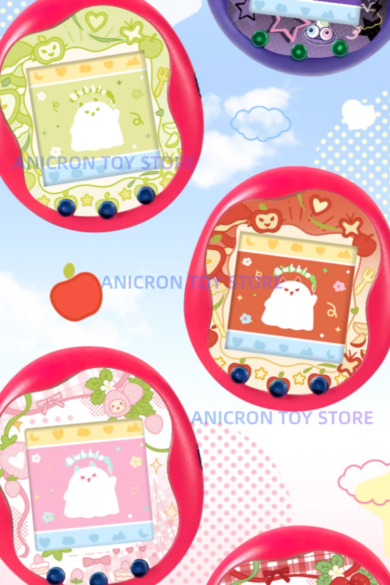 재고 있음 타마고치 유니 펫 머신 데빌 엔젤 딸기 사과 보호 패널 종이 배송 도구