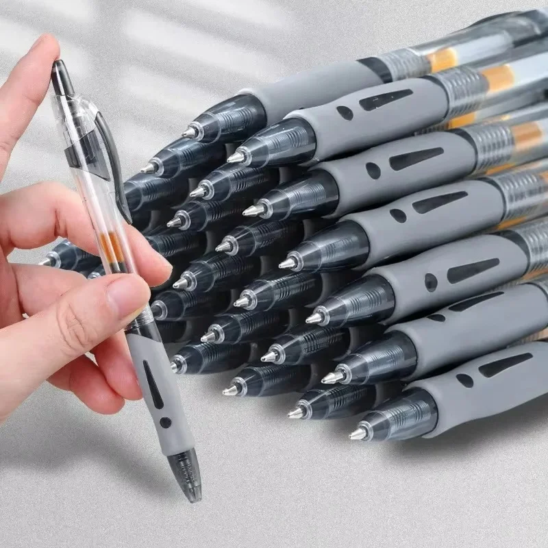 6-30Pcs Retractable Gel Pens Set Black/Red/Blue Ink Ballpoint For Writing 0.5mm For Office Supplies School Stationery Accessory