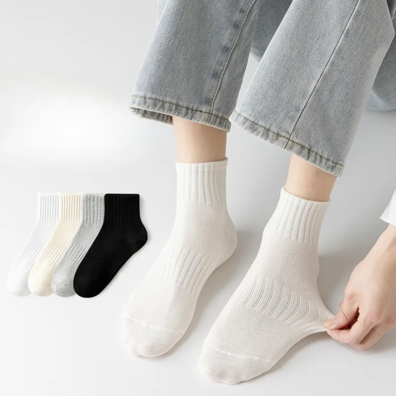 

1/4 пары женских летних тонких повседневных удобных носков средней длины, модные универсальные носки, дышащие женские короткие носки