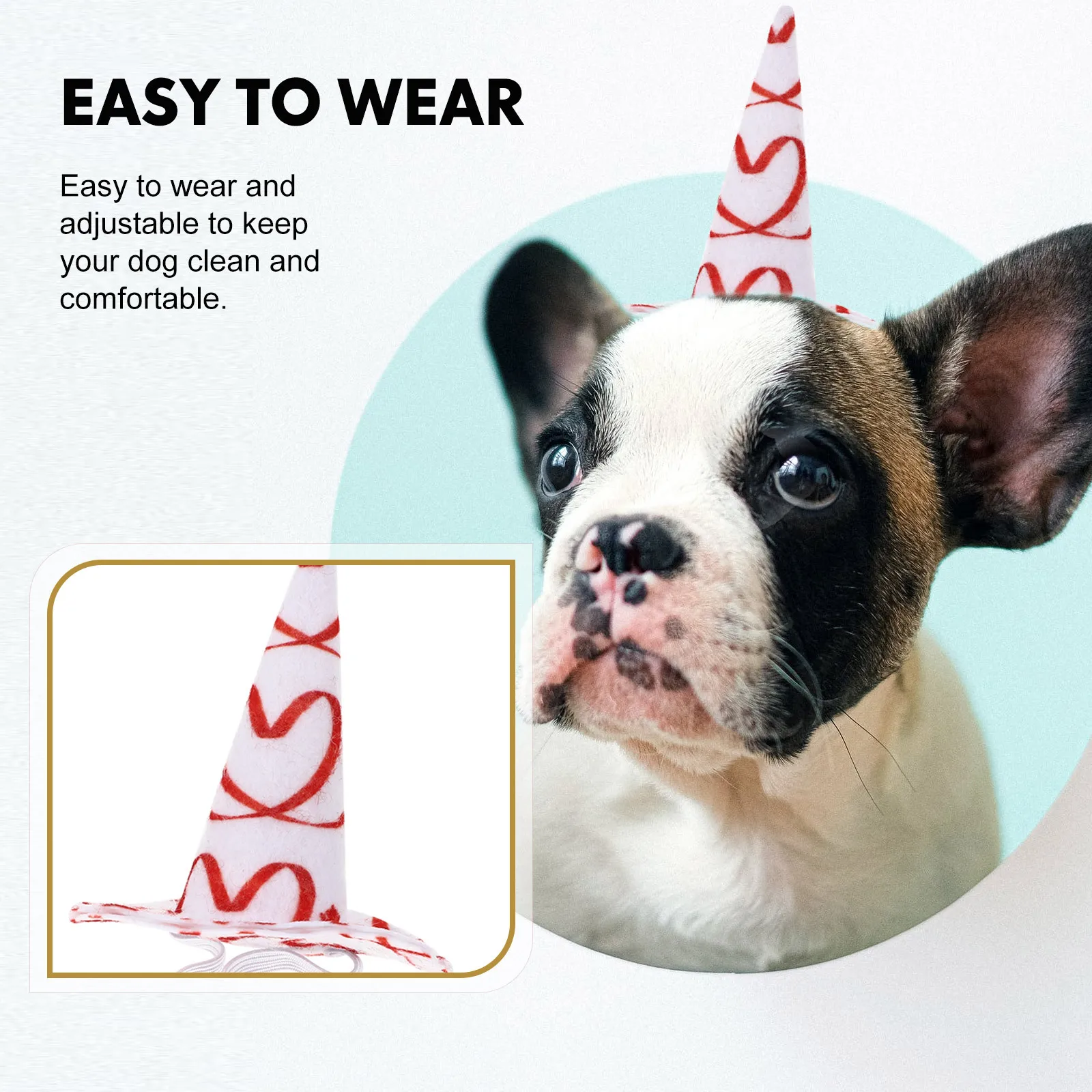 

1Set Pet Hat and Saliva Towel Set for Dogs Cats Valentine Day Party Adorable Decorative Scarves Lovely Pet Outfit Accessories