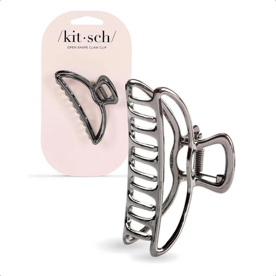 

Kitsch Metal Hair Clips for Women Durable Elegant Metal Claw Clips Perfect for Everyday Use Special Occasions Hematite 1 Piece