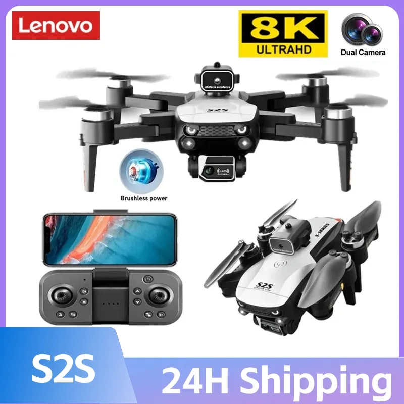 

Lenovo S2S Drone Professional Quadcopter 360 Obstacle Avoidance Drones RC Helicopters 8K Dual Camera Dron Remote Control Toys