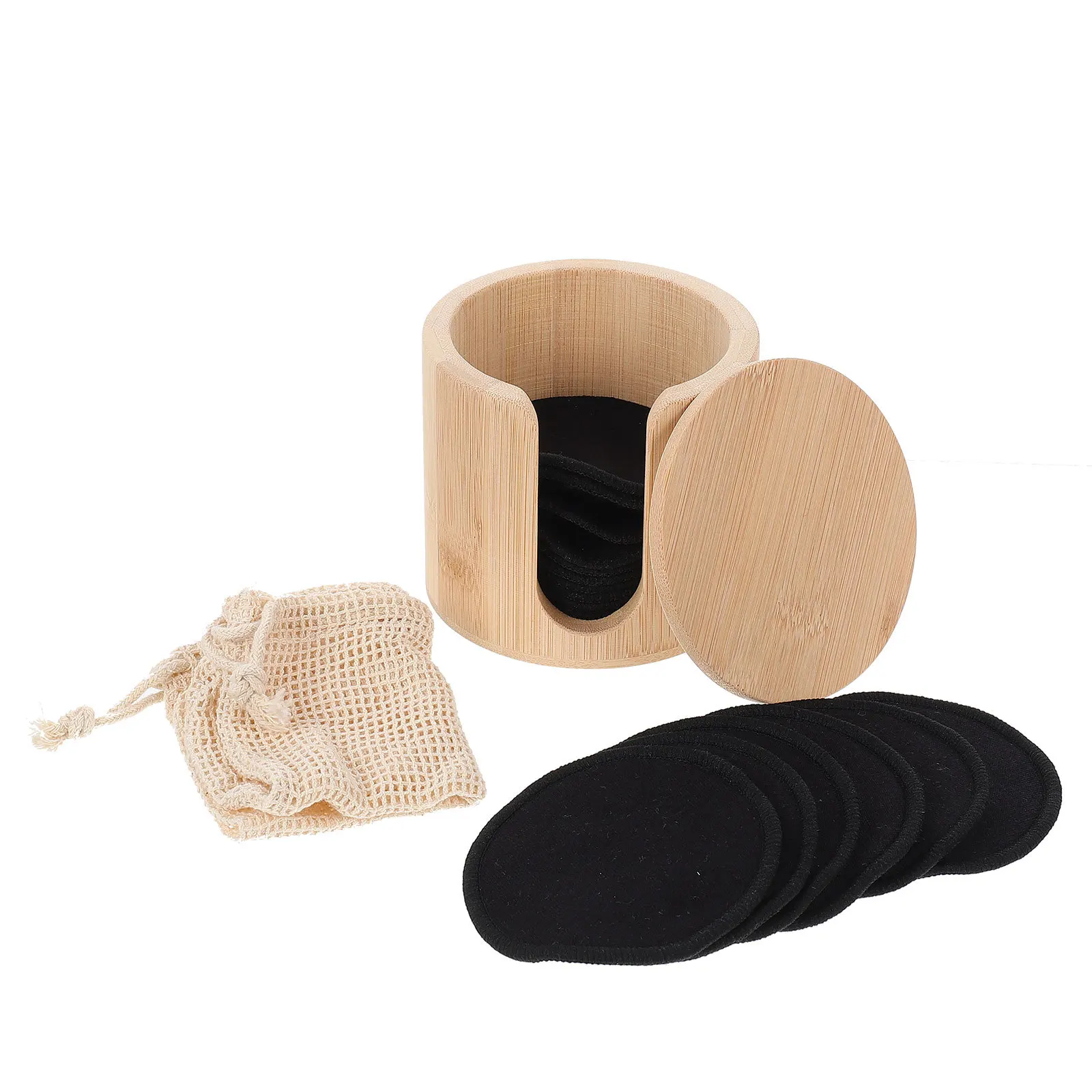 Almohadillas desmaquillantes reutilizables, almohadillas de limpieza Facial de bambú, lavables, suaves, herramienta de limpieza Facial, polvo Facial, 16 Uds.