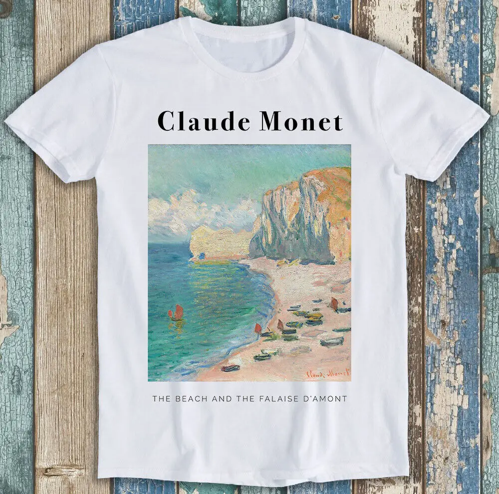 Подарочная футболка с коротким рукавом в стиле унисекс, с изображением Клода эретретата на пляже и скальпе