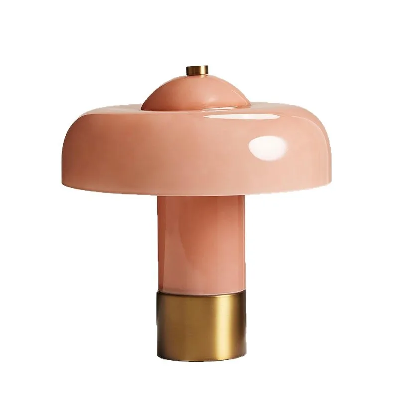 

American light luxury soft light eye protection dimming mushroom table lamp bedroom bedside desk creative lamp