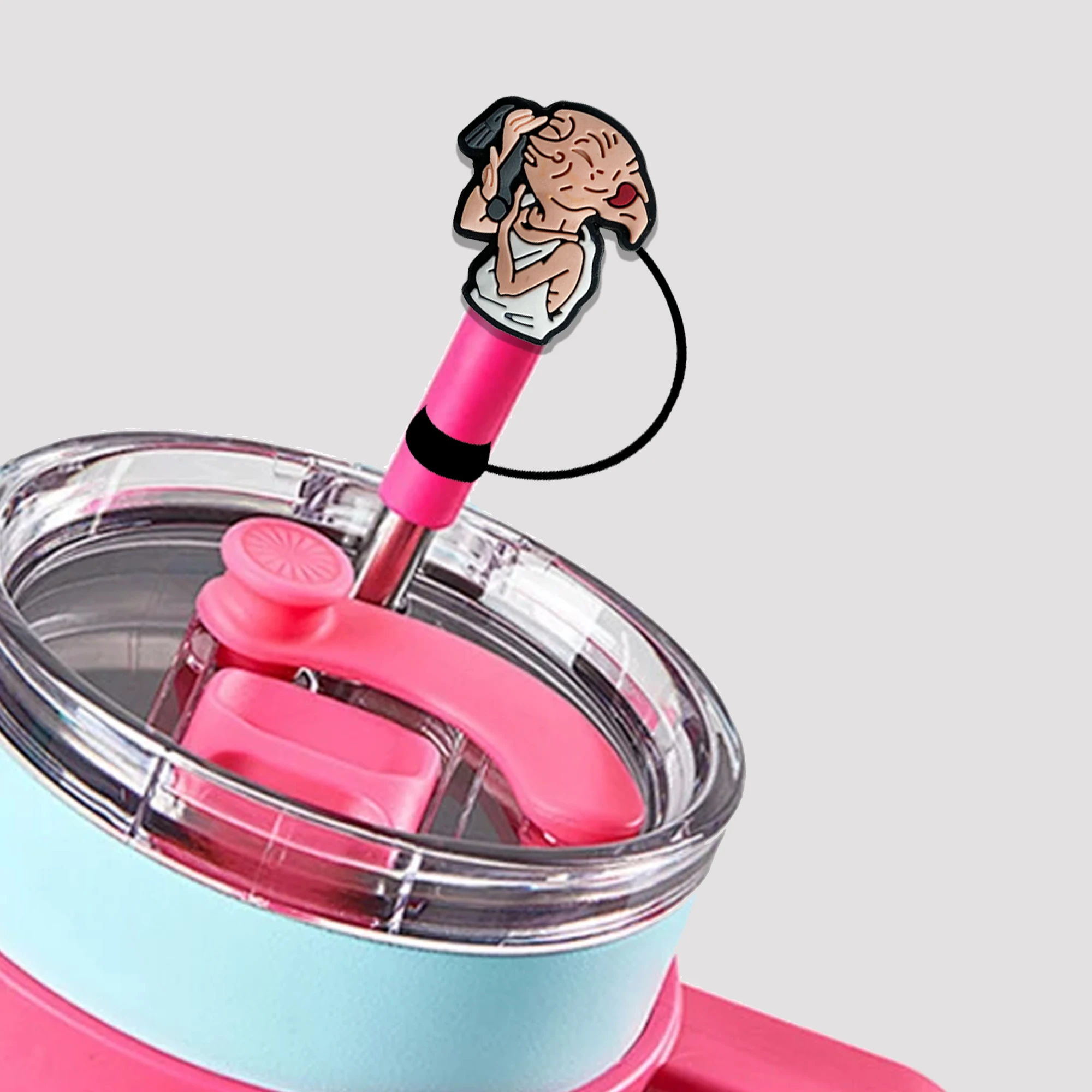 6-9PCS Harry Potter Magic Cartoon Silicone 10mm Straw Caps For Stanley 30&40 Oz Tumble Dust-Proof Reusableaw sleeve Boys Gift