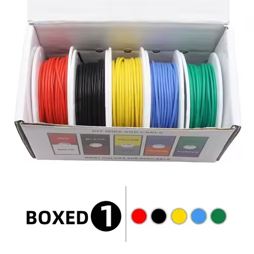 （5 Colors Mix Kit）Heat Resistant Flexible Silicone Wire 30/28/26/24/22/20/18/16AWG Stranded Cable Electrical Tinned Copper Wires - Image 8