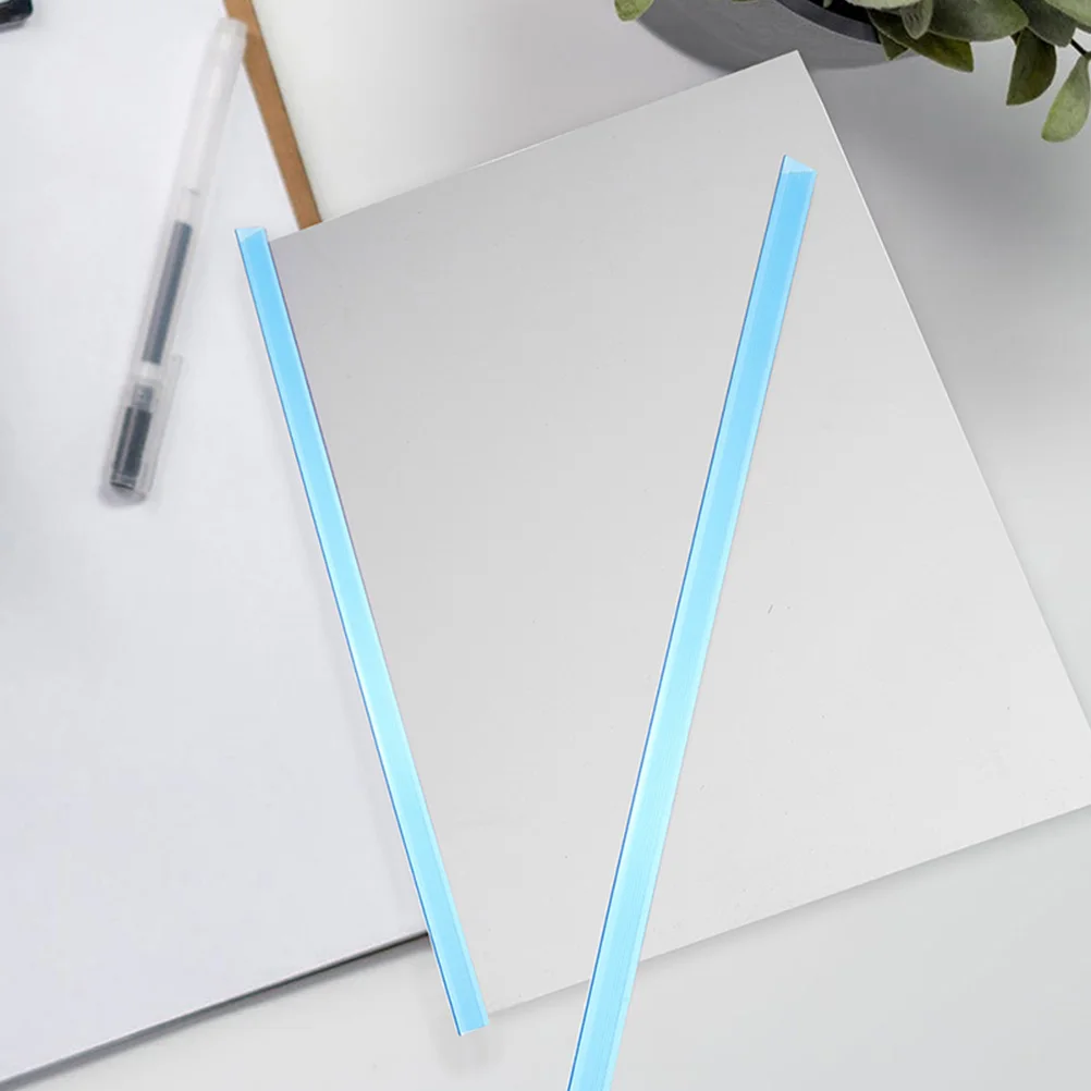 

Transparent Pull Rod Clip Slide Grip Binding Bars Book Kits Certificate Folder Spine Sliders Binder Clips