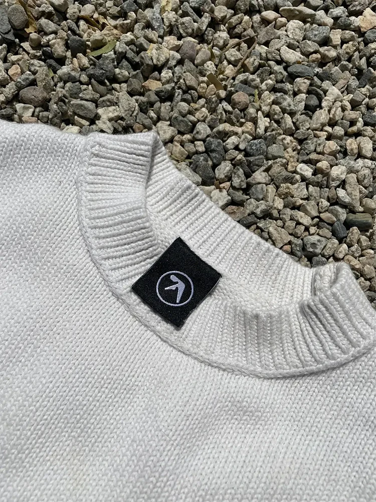 Men\'s Sweater Y2K Aphex Twin Knit Oversized Pullovers Gothic Jumper Winter Graphic Streetwear Long Sleeve Tops Vintage Clothing