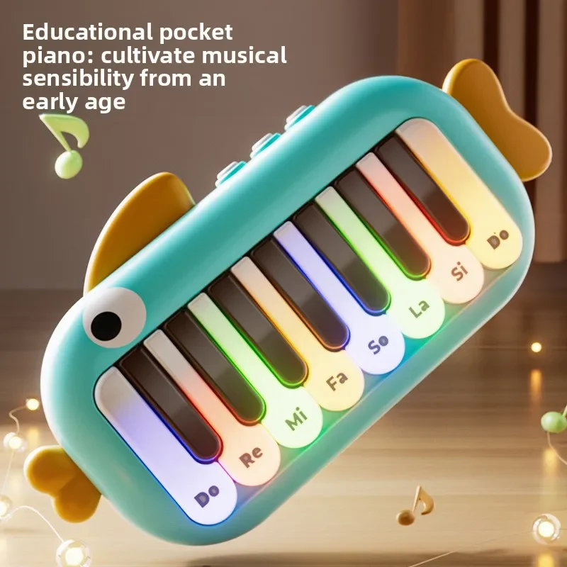Baby Music Instruments Montessori Electronic Multifunctional Music Pocket Piano Keyboard Toy Learning Educational Games for Kids