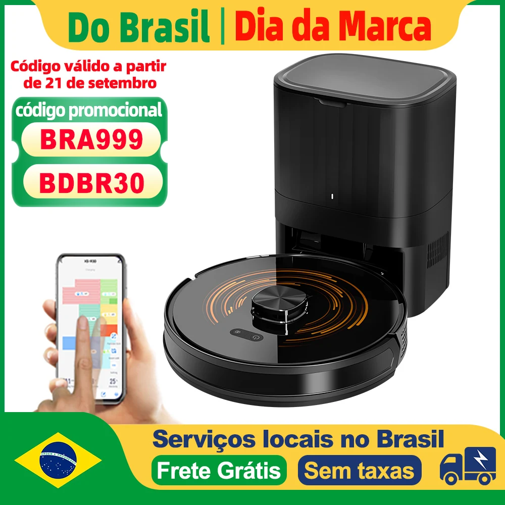 Aspirador de pó robô ABIR K30, estação vazia automática, lidar a laser, sucção 6500PA, mapa multipiso, aparelho seco e molhado para casa inteligente,Voltagem 220V