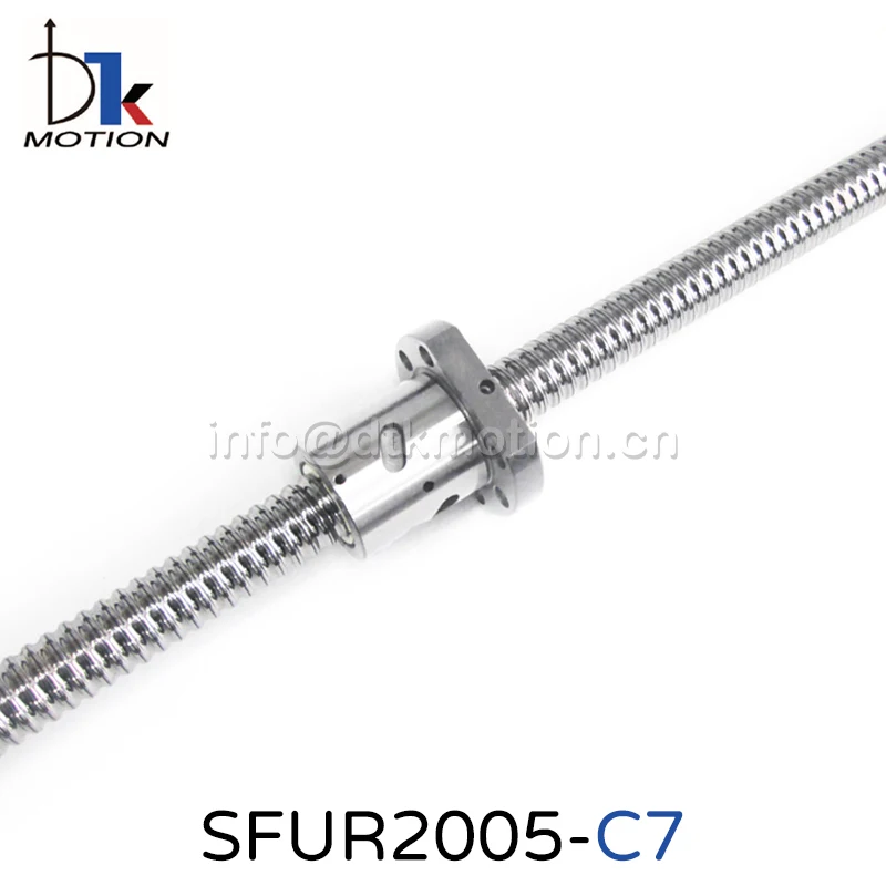 DTK Motion Taiwan SFU2005 Rolled C7 R20 Lead 5mm Ball Screw 1000mm Replace TBI Thread Shaft High Precision Flange CNC Spindles