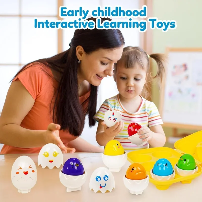 البيض الهندسي لمرحلة ما قبل المدرسة التعليمية التعلم فرز الألوان الألغاز مطابقة الألعاب غرامة موتور بنين بنات الألعاب الحسية