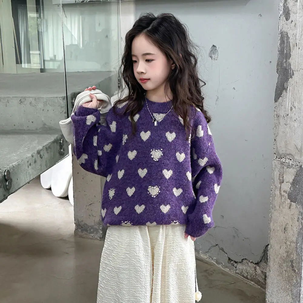 

Kawaii модный пуловер с круглым вырезом для девочек, свитер для студентов, осенний повседневный трикотаж с длинными рукавами и героями мультфильмов, топы, детская одежда, новинка