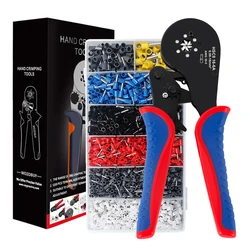 WOZOBUY Hexagonal Ferrule Crimping Tool (0.08-16mm²/AWG28-5) , Ferrule Crimper for Wire Ferrules,End Sleeves,Pin Cord Connectors