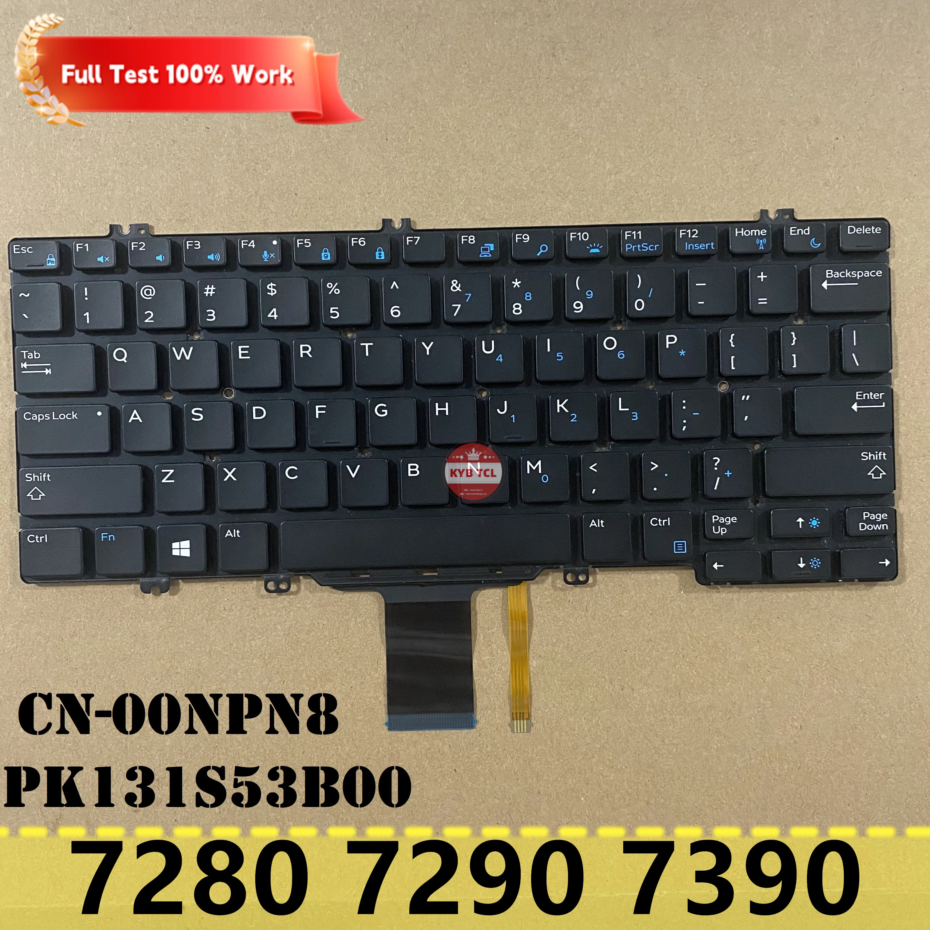 For Dell Latitude 7280 7290 7390 E7280 E7290 Laptop Series Notebook PC Keyboard US Backlit CN-00NPN8 0NPN8 00NPN8 PK131S53B00