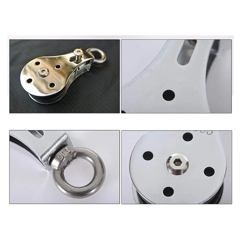 Poulie à roulement 5x300Kg, roue silencieuse de levage, roue de poulie robuste rainurée en U pour équipement d'entraînement, Machine à câble