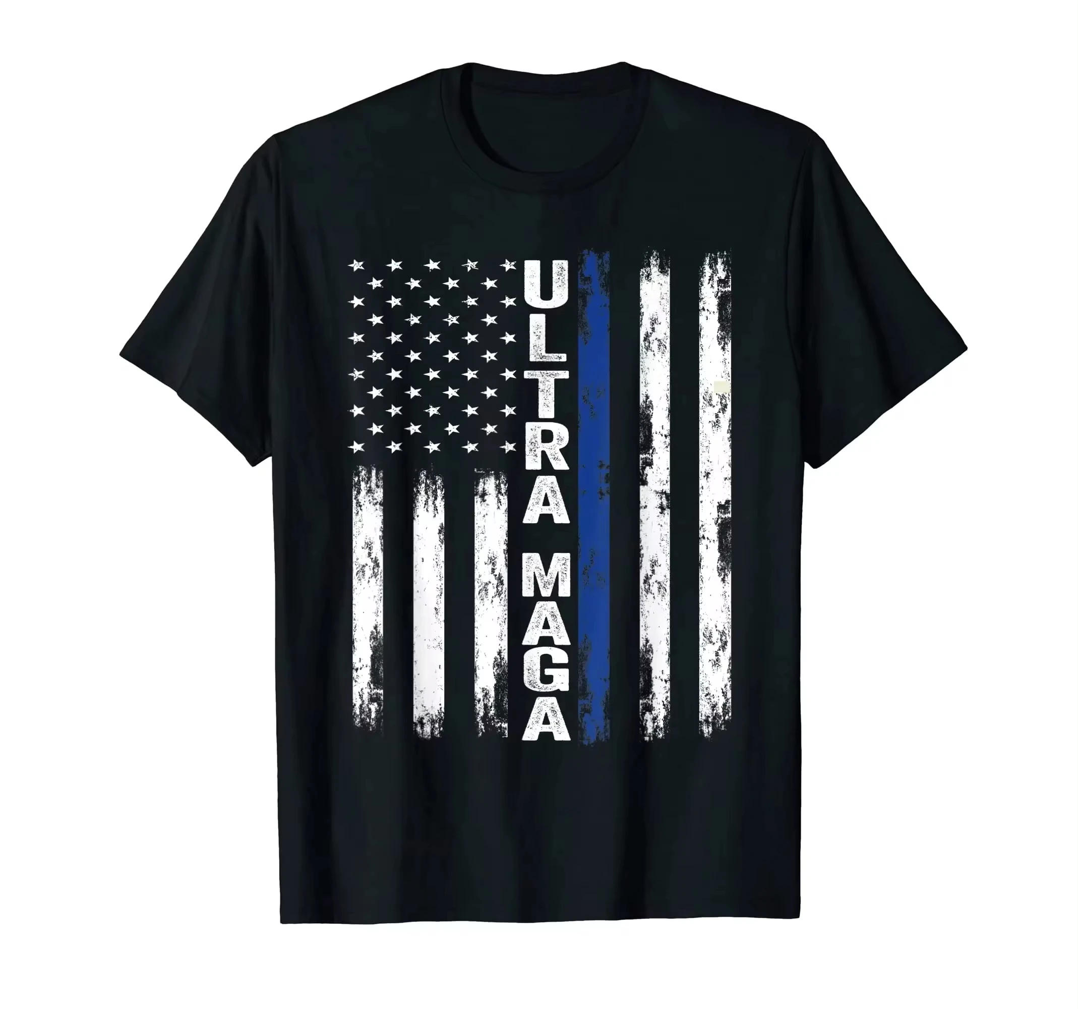 Trump-2024 T-Shirt Ultra Maga Proud Anti Biden US Flag Pro Trump 2024 Election T-Shirt for Men Women T Shirt Tops Cotton Tees