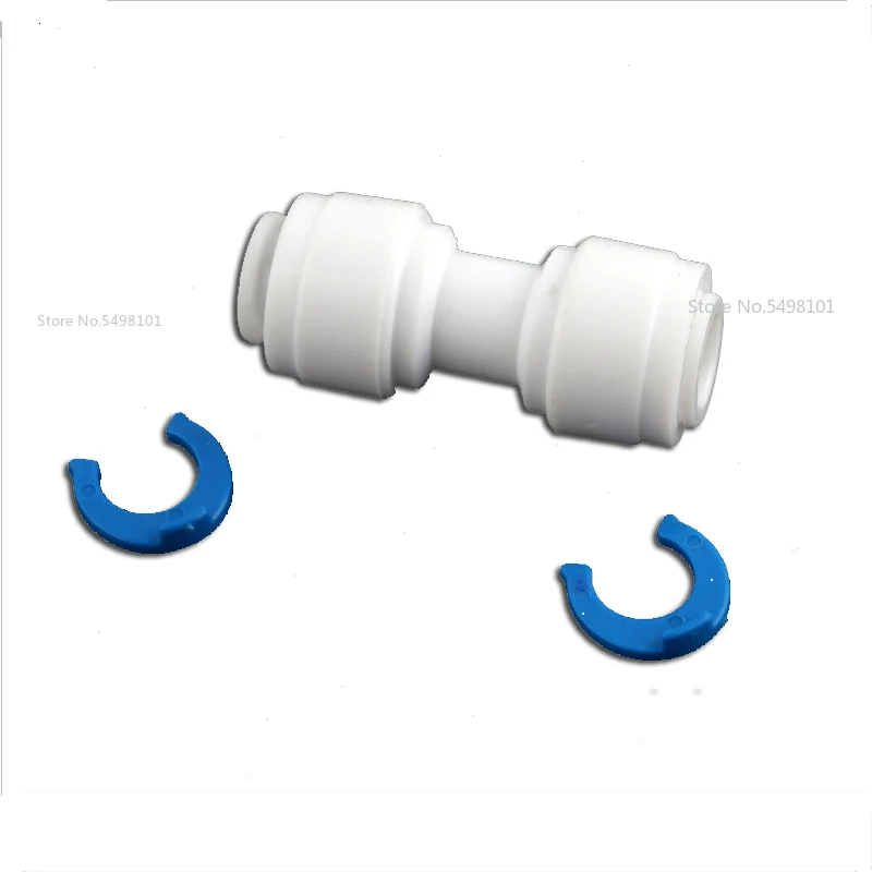 RO Water System Equal Straight 1/4" 3/8" Hose Connection Coupling Reducing Plastic Quick Pipe Fitting Reverse Osmosis Connector