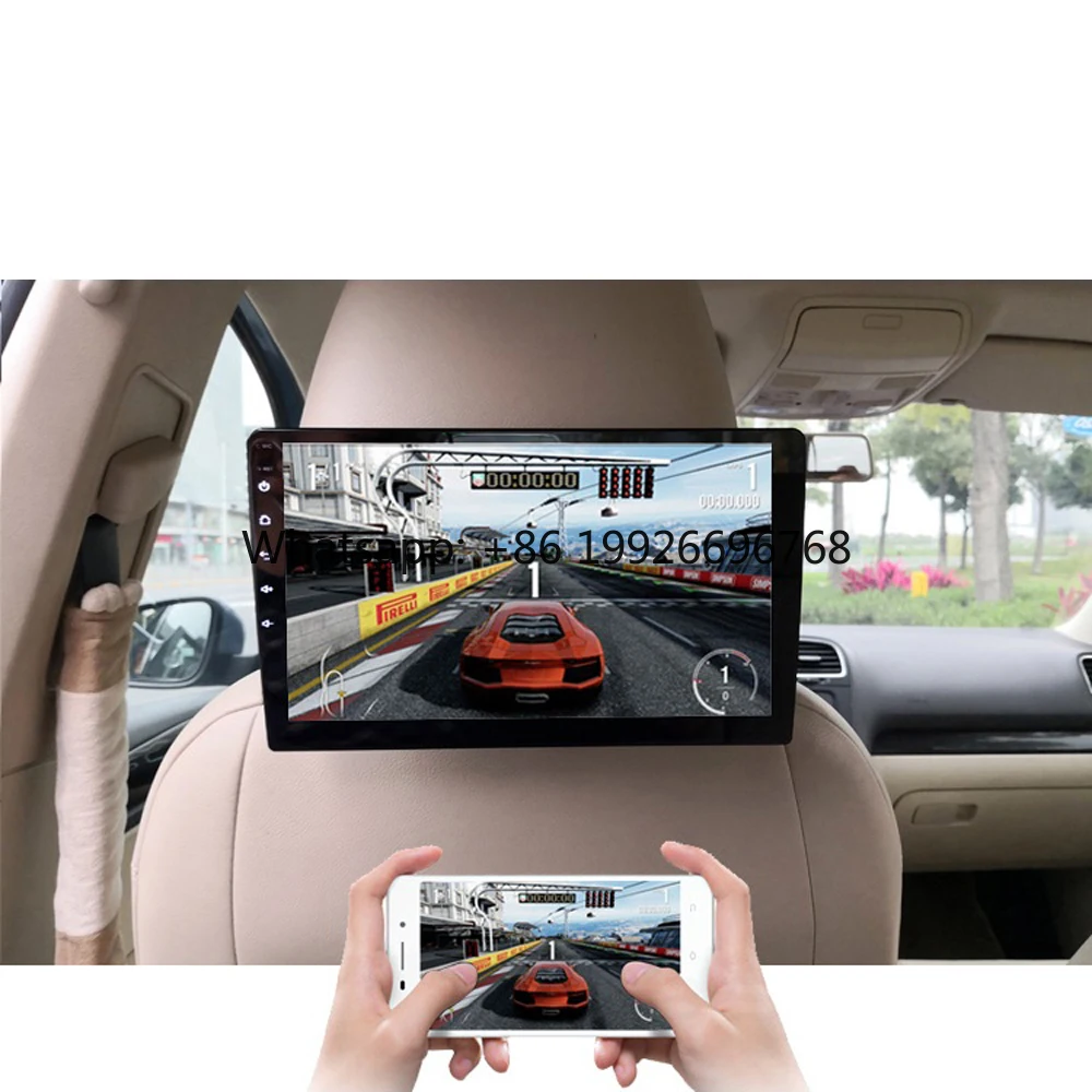

10.1-inch Touch Screen Car Headrest Monitor 1024x600 IPS Display With Wireless BT FM and Multimedia Player