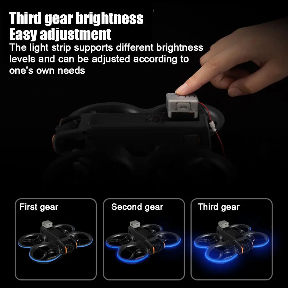 1set For DJI Avata 2 Glowing Light Strip Brightness Adjustable FOR DJI AVATA 2 Traversing Machine Neon Light Strip Waterproof