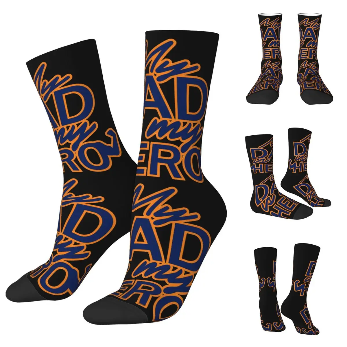 

3D printing cosy Unisex Socks,Cycling Super Dad Interesting Four Seasons Socks