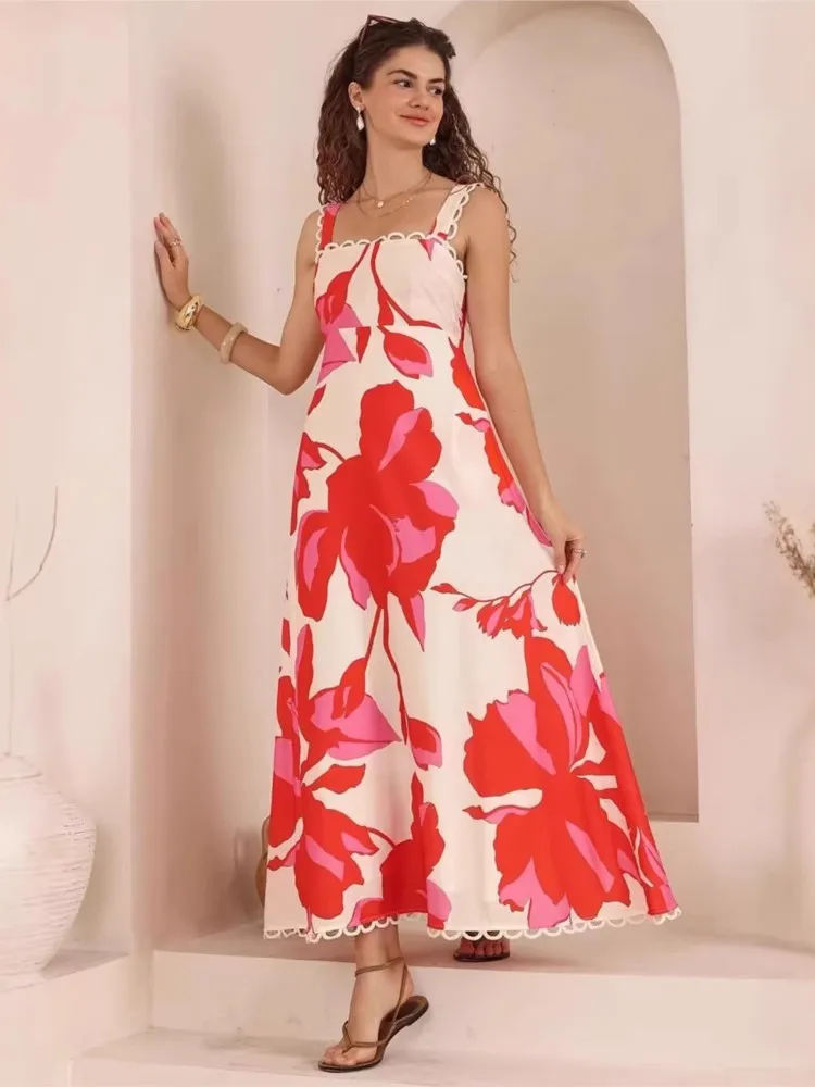 Sommer-Vertuschungen für Damen, Spaghettiträger, ärmellos, Badeanzug, 2026, neuer Druck, Strandurlaub, Maxikleider, Vertuschung