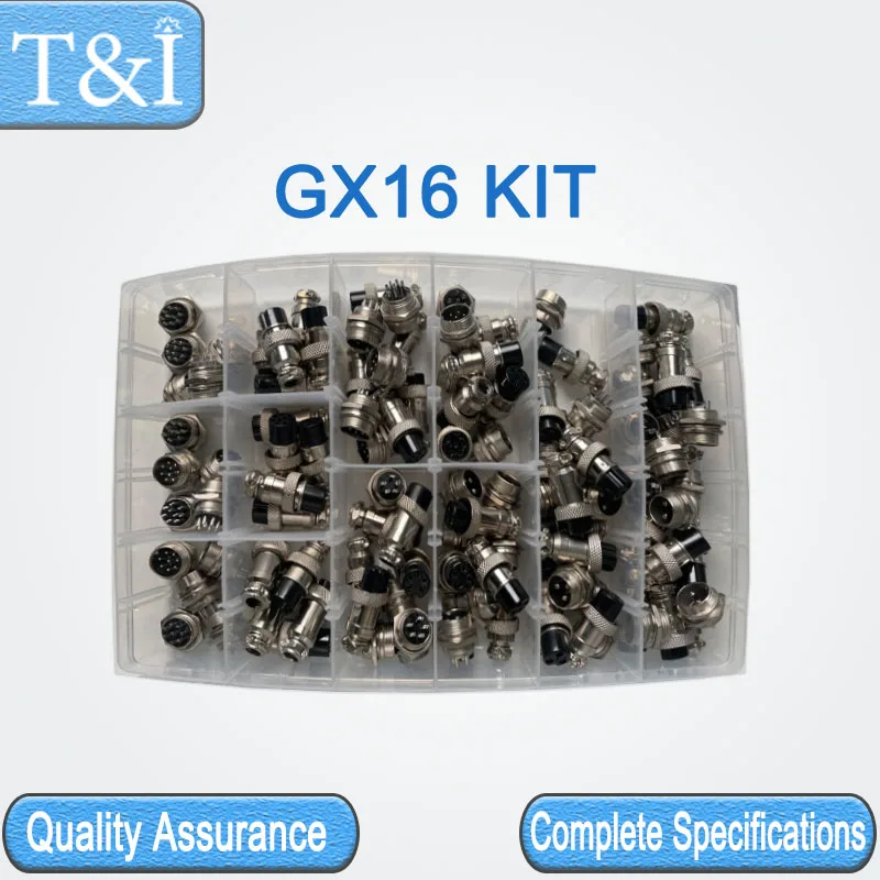 

1/5Sets GX16-2/3/4/5/6/7/8/9/10Pin Electronic Connection Aviation Automobile Waterproof Heat-resistant Male Female Connector Kit