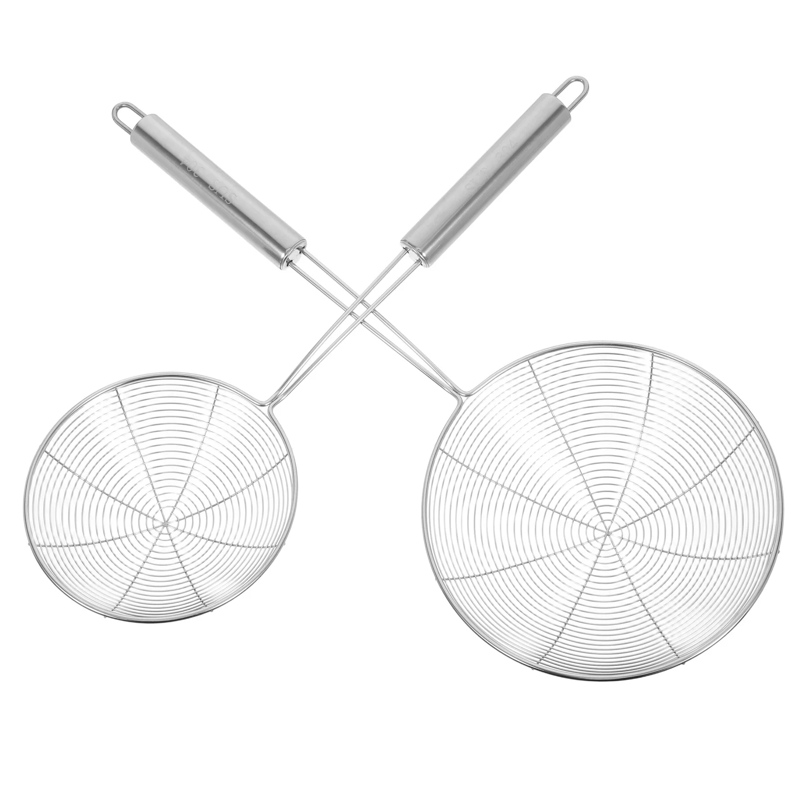 

2 шт., тонкая сетка из нержавеющей стали, сито-паук, скиммер, ковш, эргономичная ручка, жарка, кипячение, кулинария лапши, кухонный инструмент