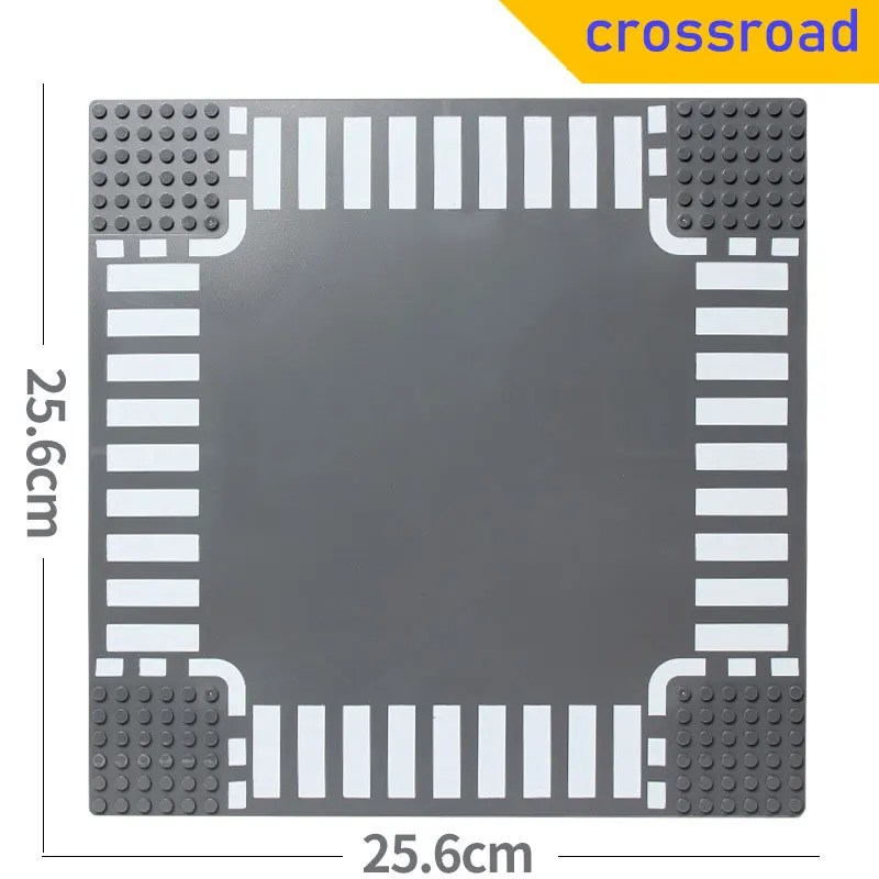 16 Plaques De Base Ville Compatible LEGO - 4 Droites, 4 Courbes, 4 Croisements, 4 T - ABS épais Pour Circuits Voitures