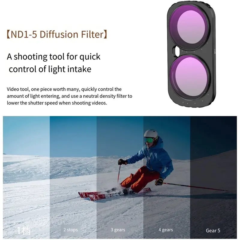 A97I-Lens Filter CPL+Black Mist 1/4+Light Pollution Reduction Filter Magnetic Quick-Swap Filter
