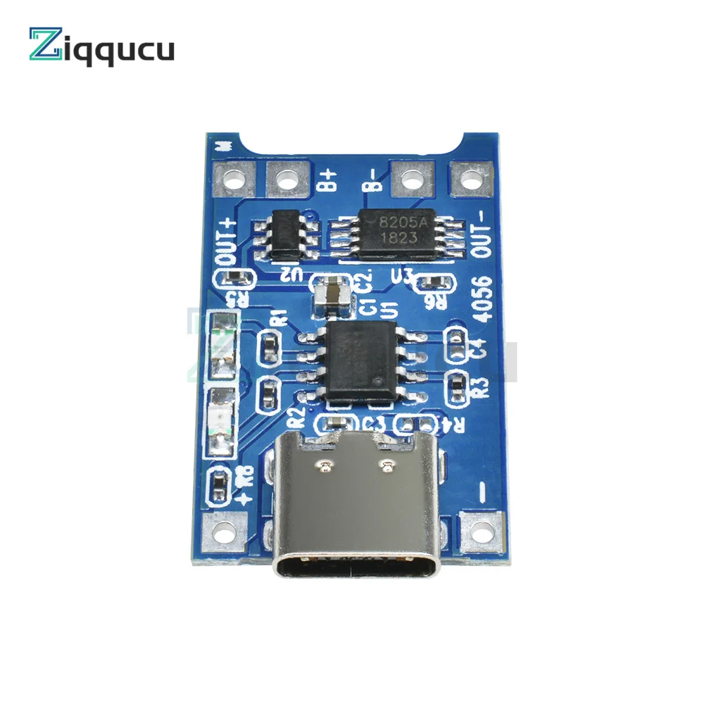 1-10pcs Type-c Micro USB 5V 1A 18650 TP4056 Lithium Battery Charger Module Charging Board With Protection Dual Functions TP4056