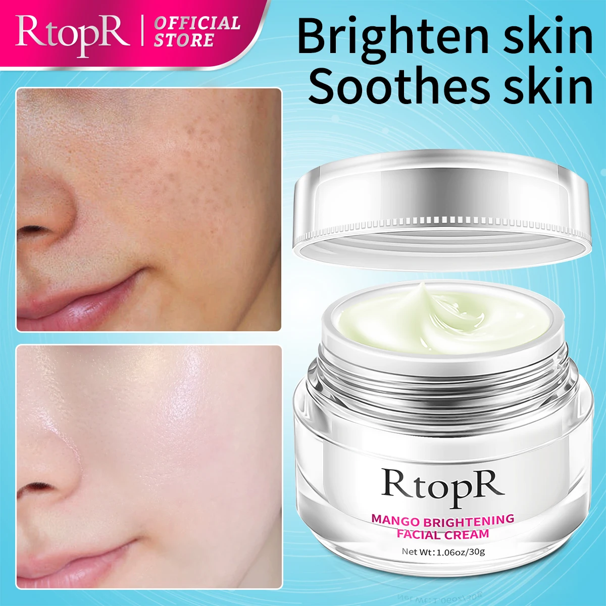 Whitening Gezichtscrème Voedende Whitening Verhelderende Vlekken Anti-Aging Rimpel Verminderen Fijne Lijntjes Gladde Huid Gezichtsverzorging