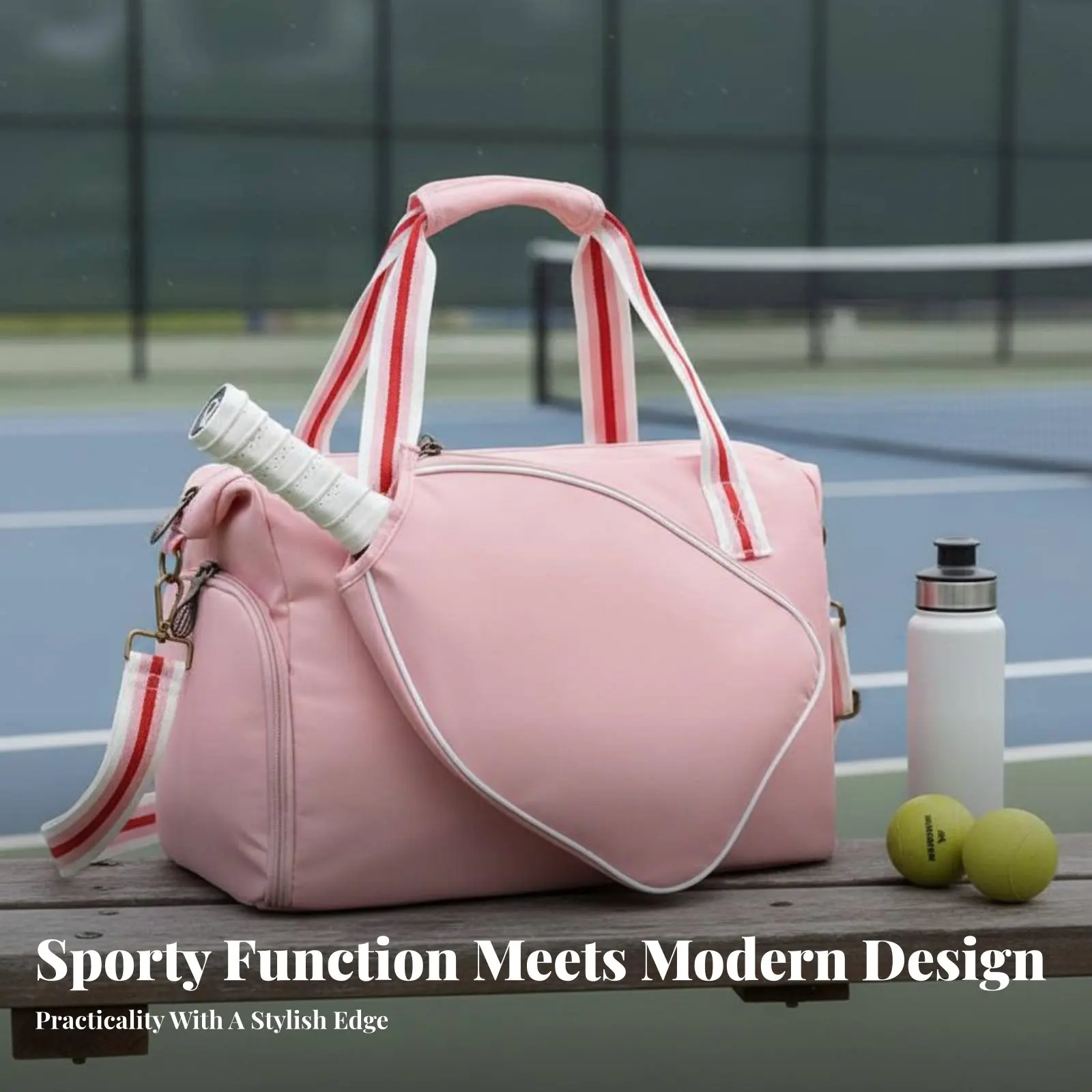 

Сумка для ракеток для пиклбола большой вместимости, наплечная сумка для пиклбола, спортивная сумка-дафл с держателем для ракеток, модный дизайн для путешествий