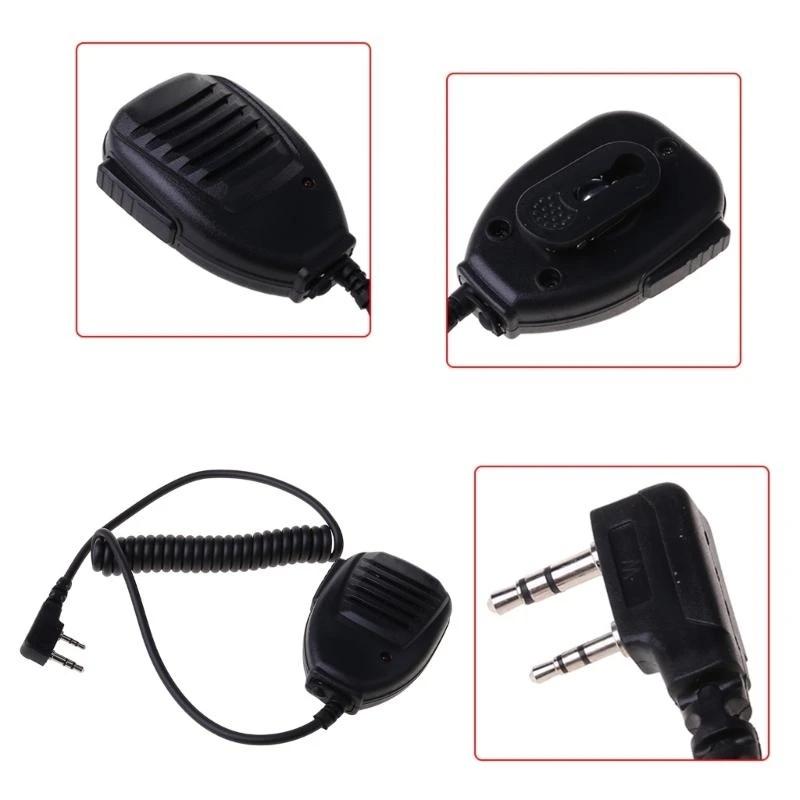

HX6A Professional Original Radio Speaker Mic Microphone PTT 20-16000 Hz for Portable Two Way Radio UV-5R UV-5RE