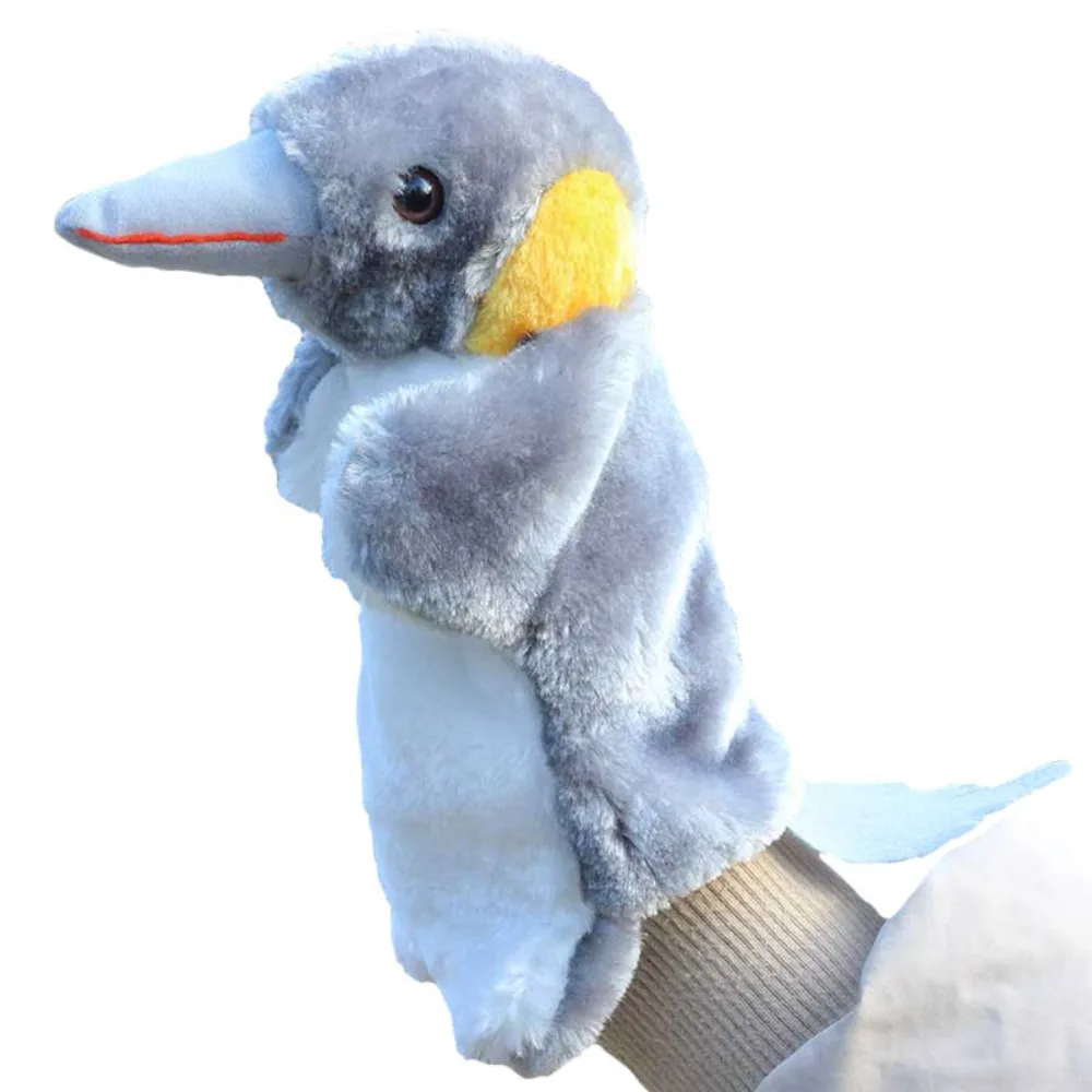 25cm Kawaii Animal Panda Parrot Fox Koala Stuffed Plush Hand Puppets Educational Toys For Family Playgame Time Doll