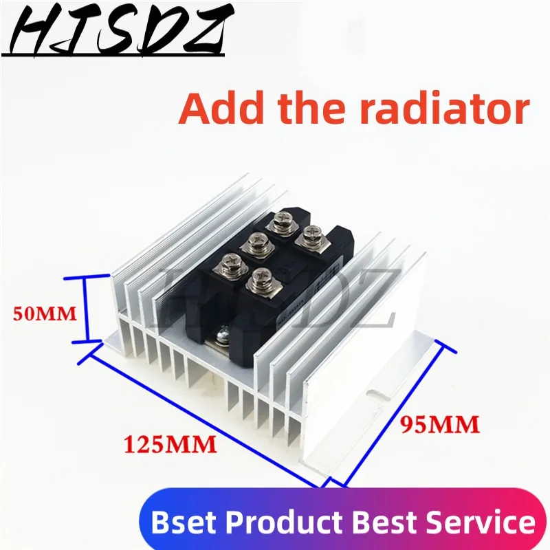 MDS Series Three-Phase Bridge Modules MDS100A 100A 1600V 3-Phase Diode Rectifier MDS150A Radiator Copper Base