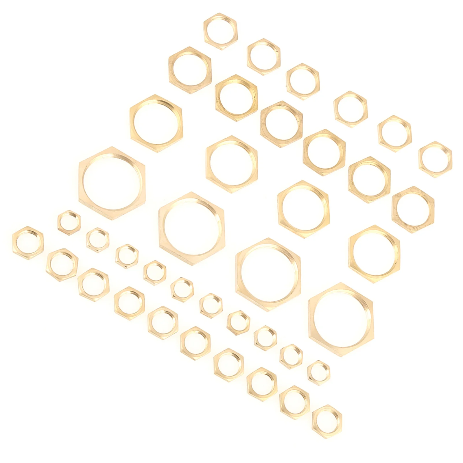 40pcs G1/8 G1/4 G3/8 G1/2 G3/4 G1 Thread Pipe Fitting Brass Hex Lock Nuts Thin Nut