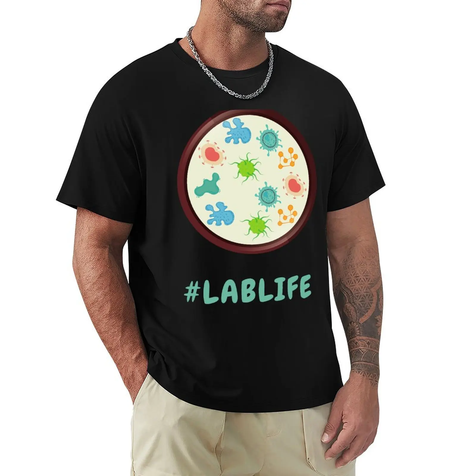 

#LABLIFE Petri dish Culture Medical Laboratory Science Micro T-Shirt Funny t-shirt summer tops mens big and tall t shirts