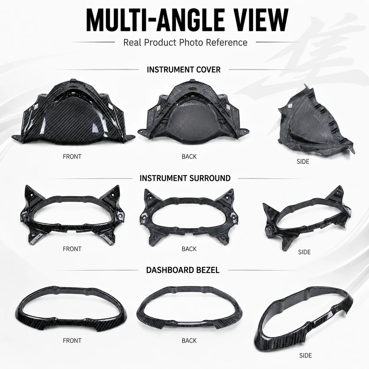 Instrument Cover Dashboard Bezel Carbon Fiber Cockpit Surround Trim for Suzuki Hayabusa GSX1300R 2021+ Motorcycle Accessories