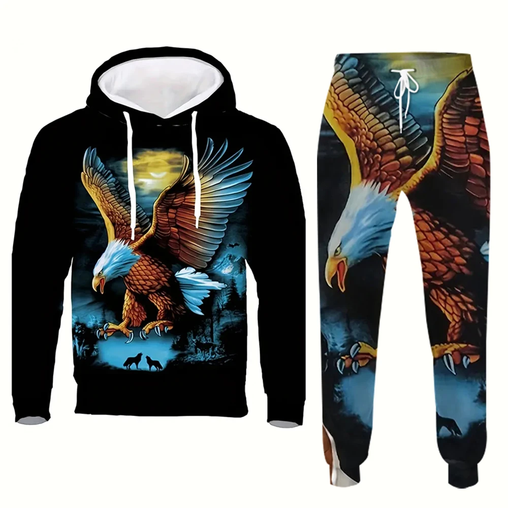 

w stylu retro męski dres z nadrukiem 3D Dapeng Wings dwuczęściowy sweter moda męska jesień/zima Casual Plus Street bluza